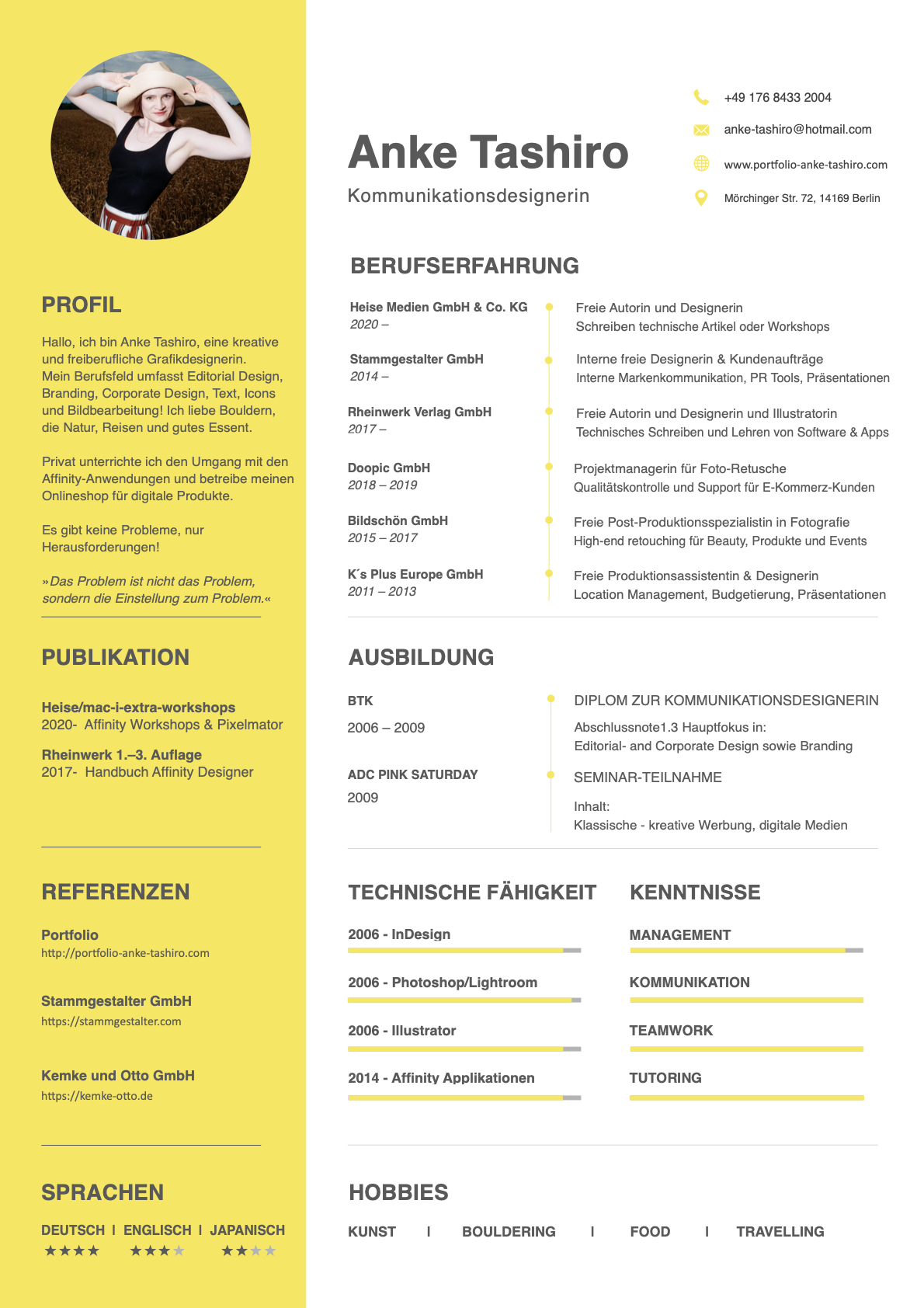 CV Anke Tashiro designstduio